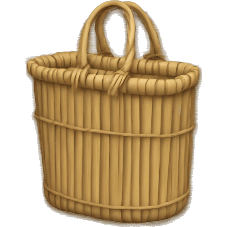 Straw wicker bag emoji