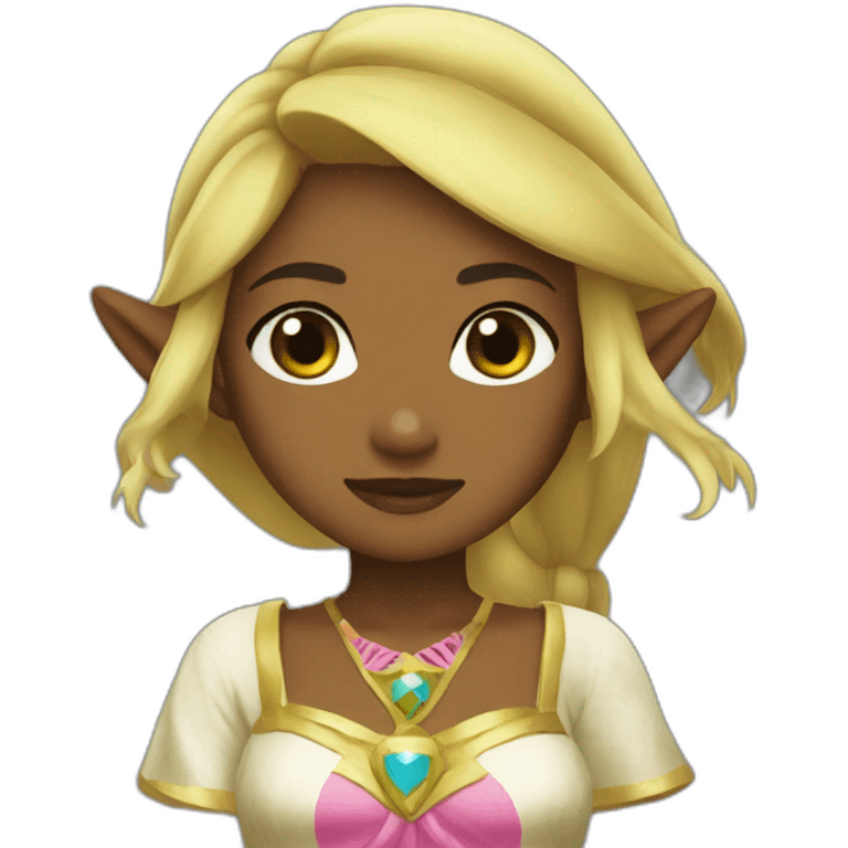 Princess zelda with beach clothes emoji