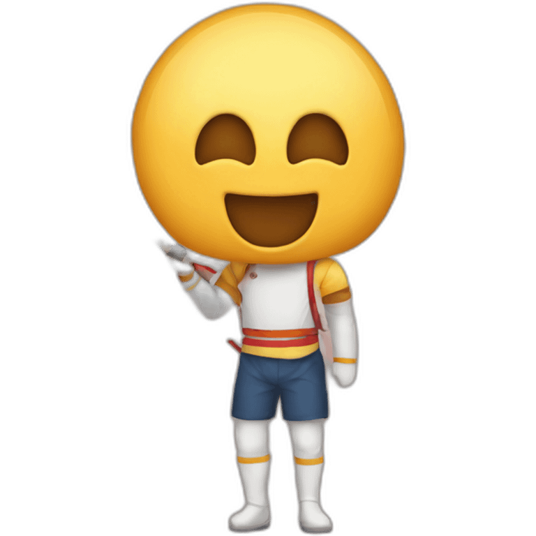 Georgie with a belloon emoji