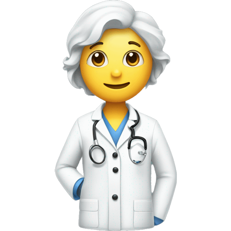 Lab coat with stethoscope emoji