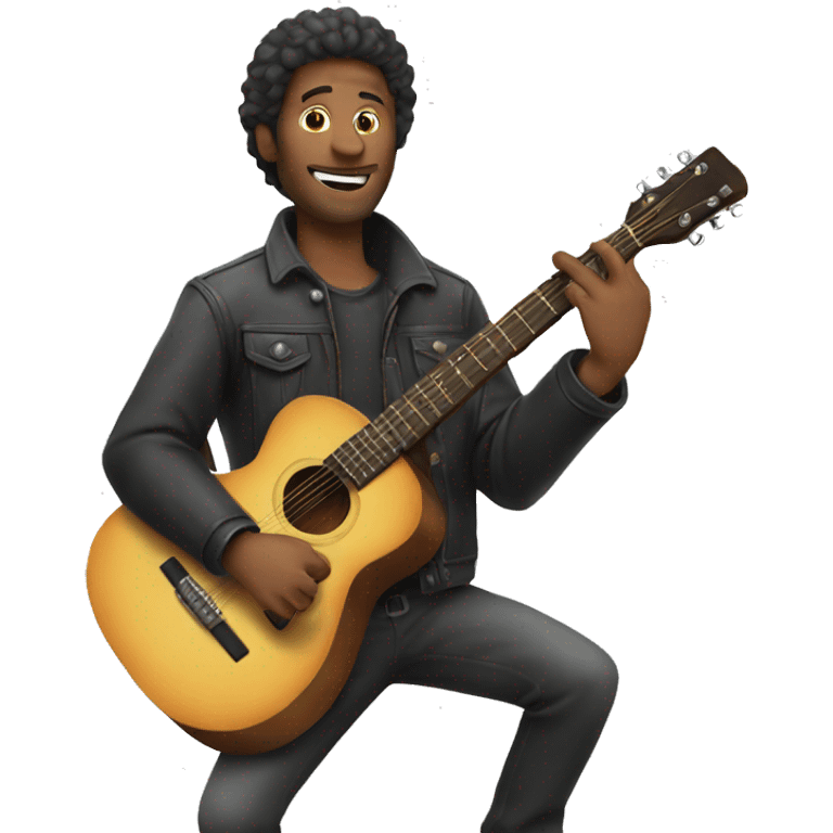 a man playing guitar emoji