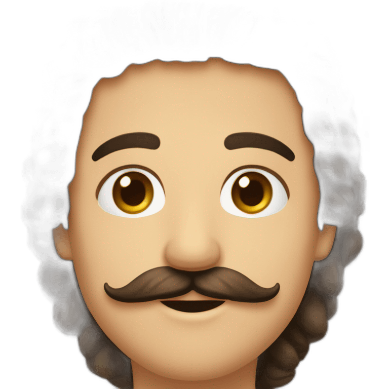 Francais italien argentin brun yeux marron moustache emoji