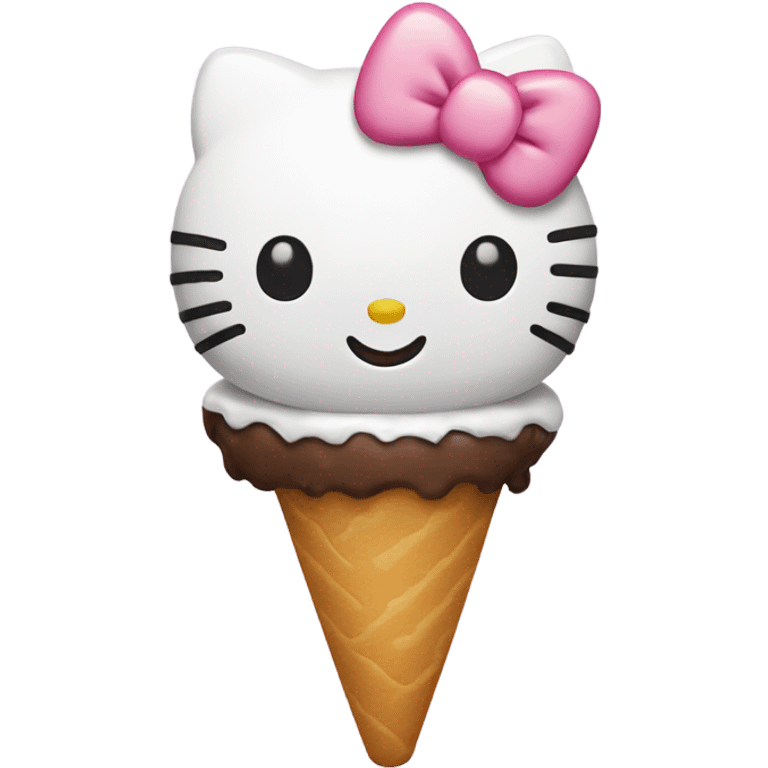 Hello kitty with ice cream  emoji