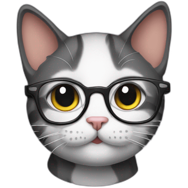 nerdy cat emoji