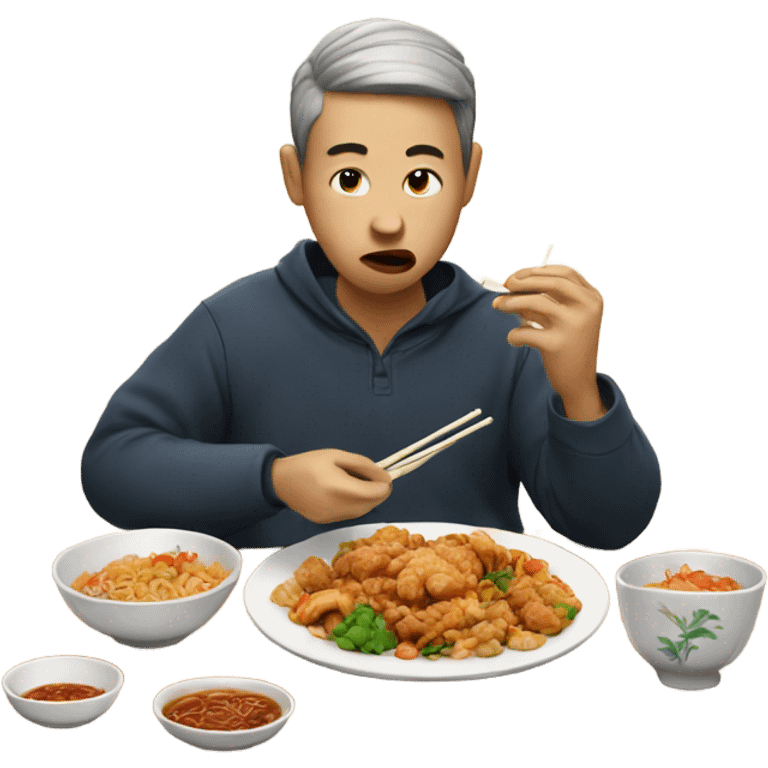 person eating chinese food  emoji