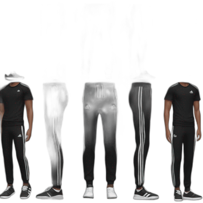 Skinny Black Adidas track pants emoji