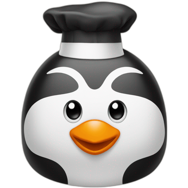 penguin with a chef's hat emoji