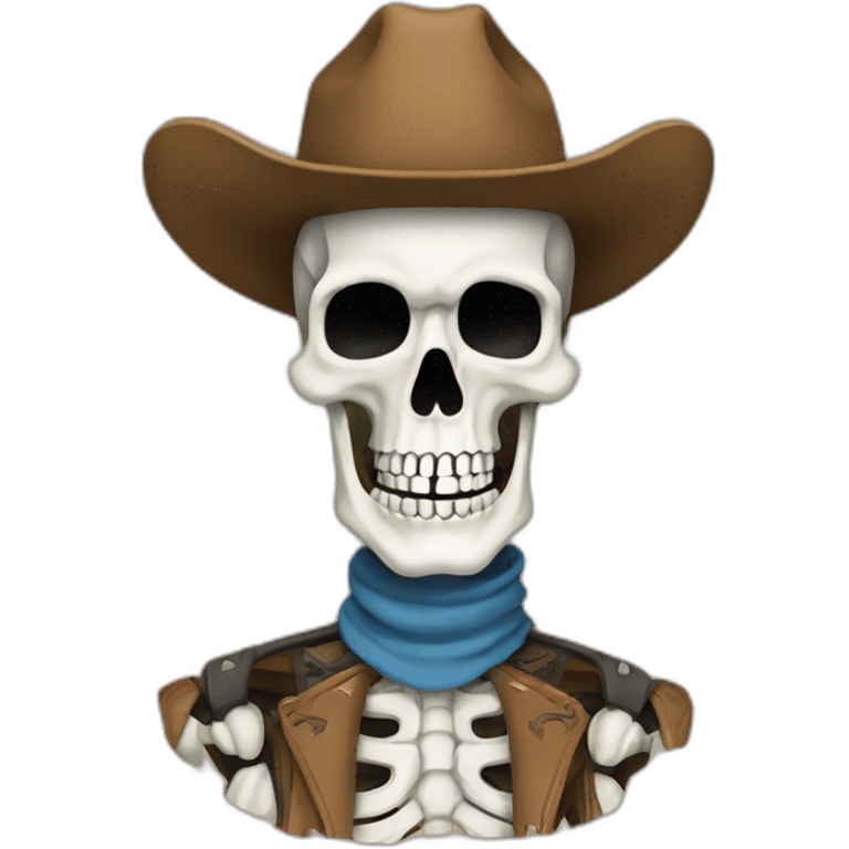 cowboy skeleton scarf emoji