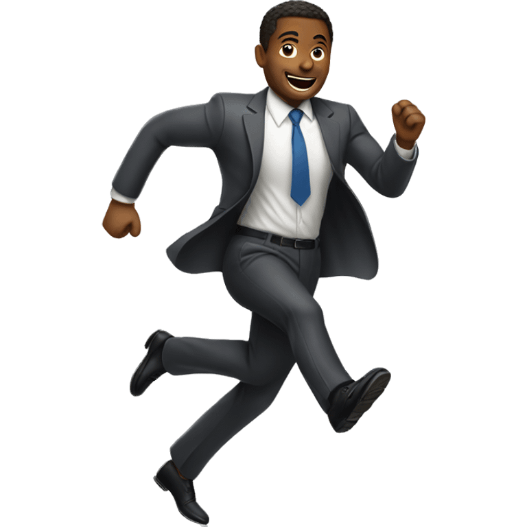 man in suit sprinting emoji