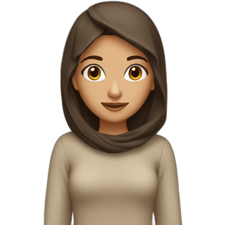 arab girl with brown hair emoji