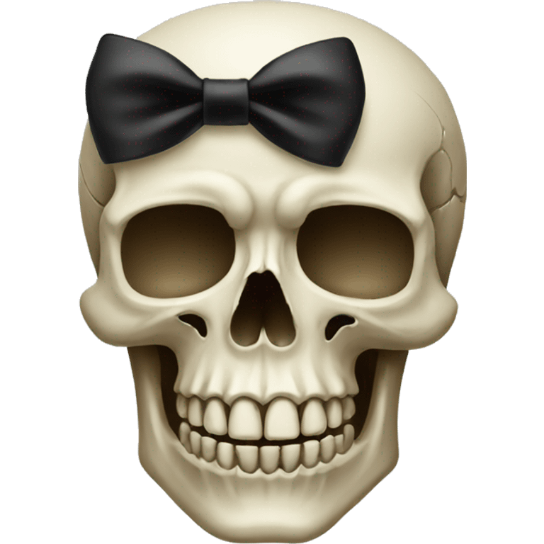 skull with black bow  emoji