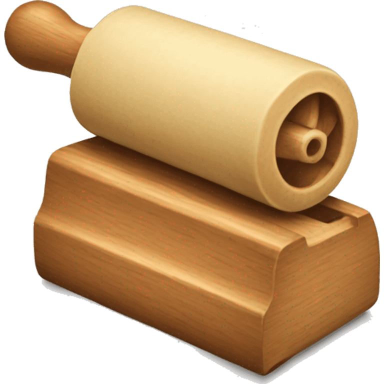 wooden dough roller emoji