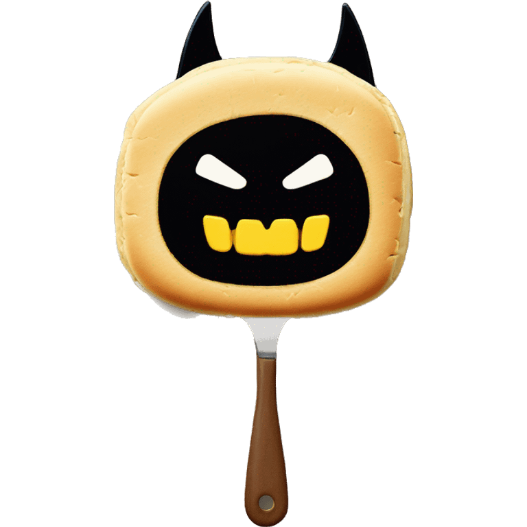 Batsignal wih spatule and hamburger emoji