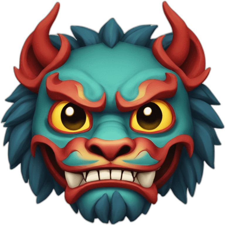 oni lion japanese mask emoji