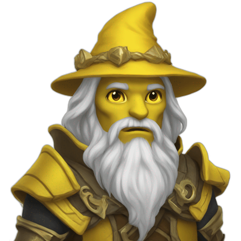 Yellow dragonborn wizard emoji