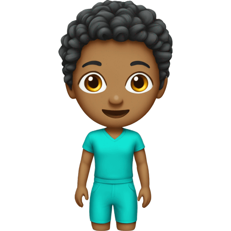 Turquoise jumpsuit isolated emoji