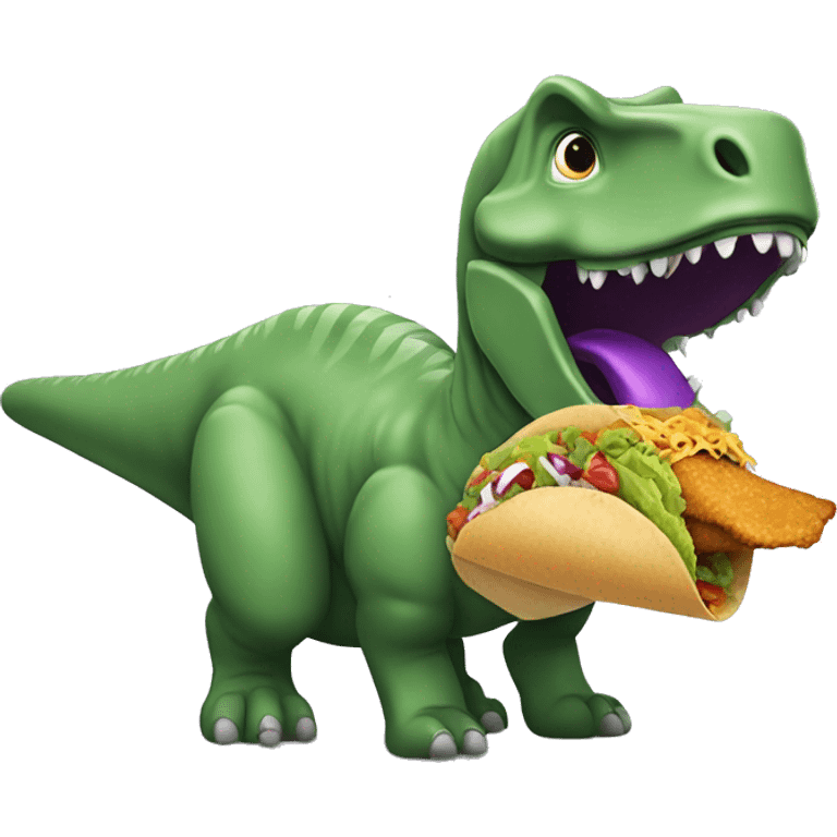 dino eating taco bell  emoji