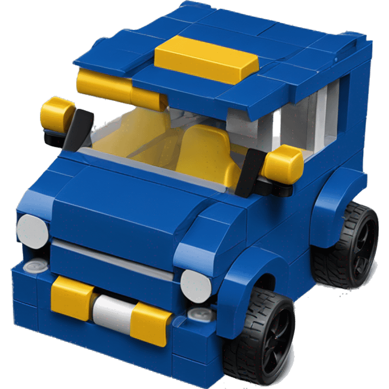 Lego wide-body dark blue Cardstock Papercraft fr-s racecar emoji