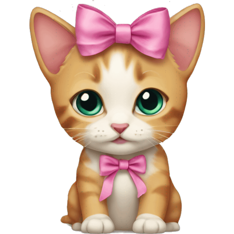 Kittens with bows  emoji