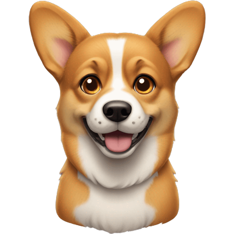 Dog like corgi with scars emoji