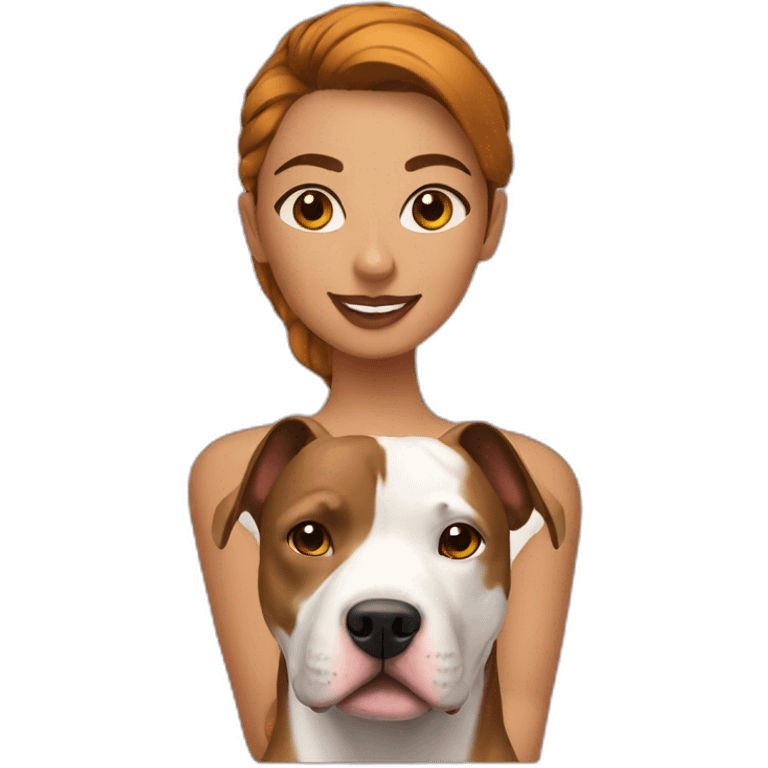 Ambre avec un pitbull emoji