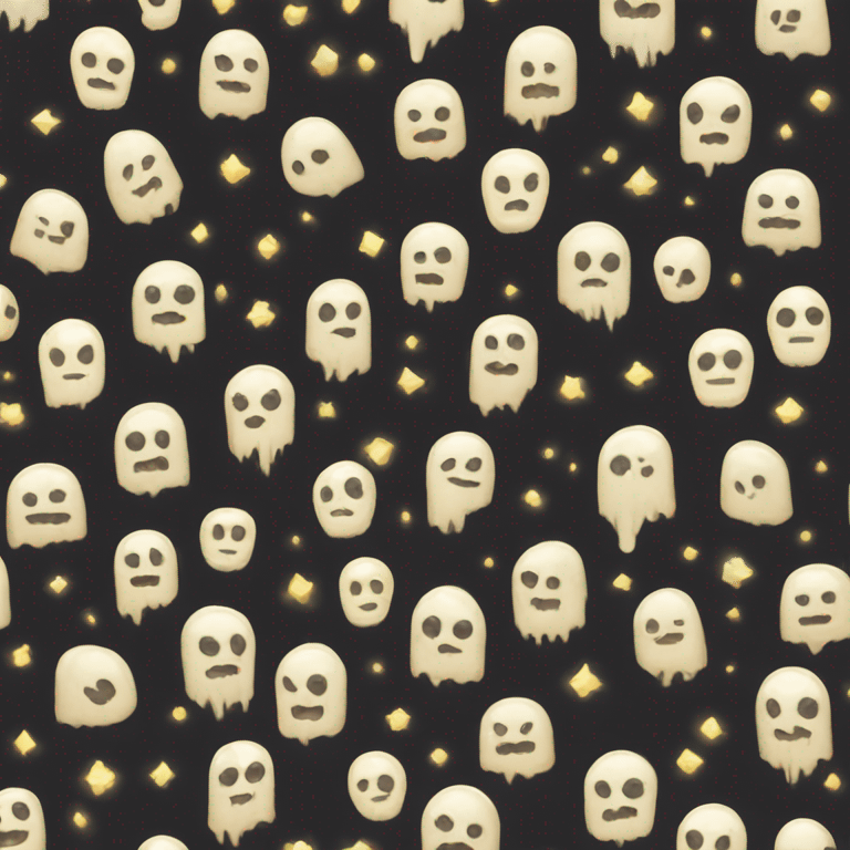 empty black crystal magical robes covered with tiny skulls emoji