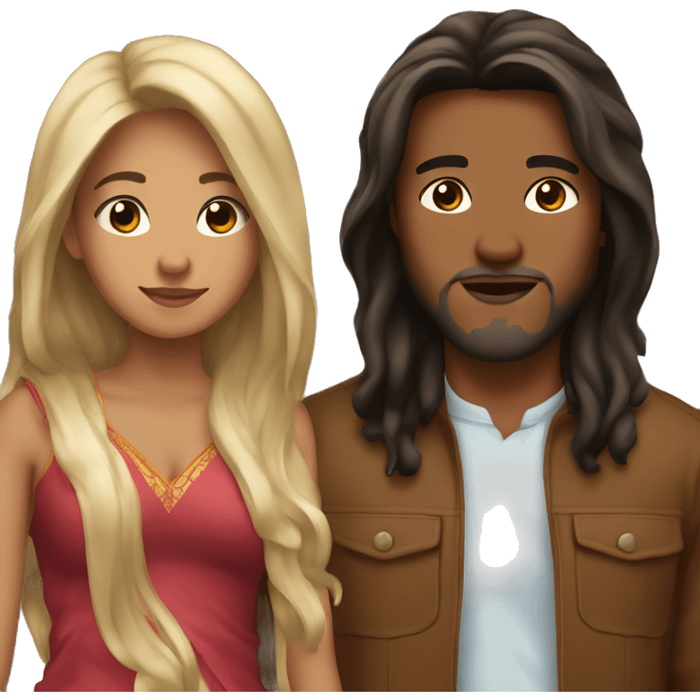 Make me and my lover, i’m asian and morrocan with long hair and my boyfriend is brown skin emoji