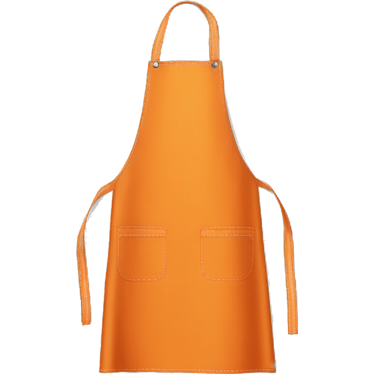 Realistic orange kitchen apron isolated  emoji