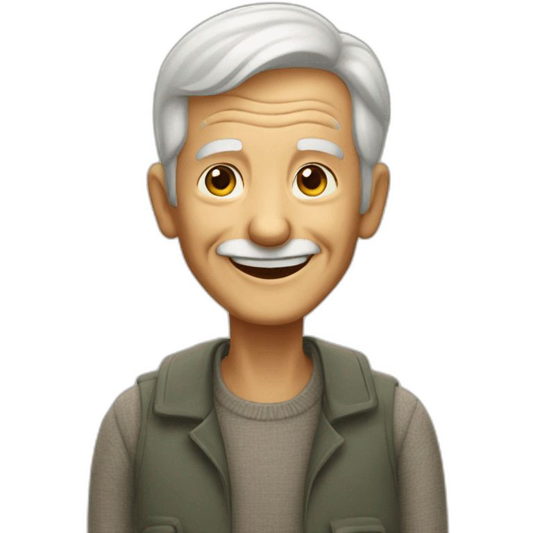 Happy old man  emoji