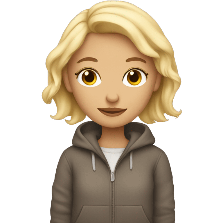 Blonde girl cozy  emoji