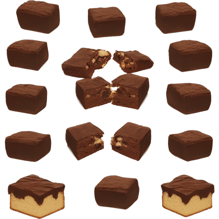 Big fat man eating brownies emoji