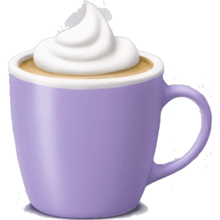 London fog latte in a lavender mug emoji