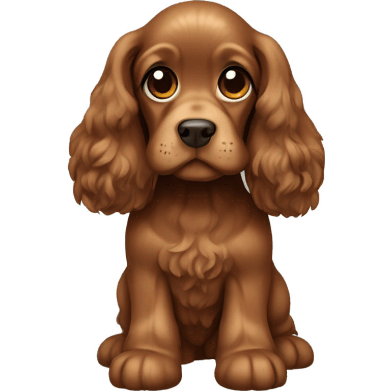 a cocker spaniel, brown color emoji