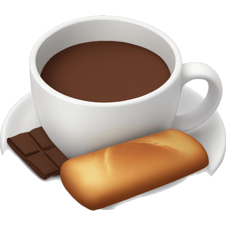 Haitian hot chocolate with Haitian bread emoji