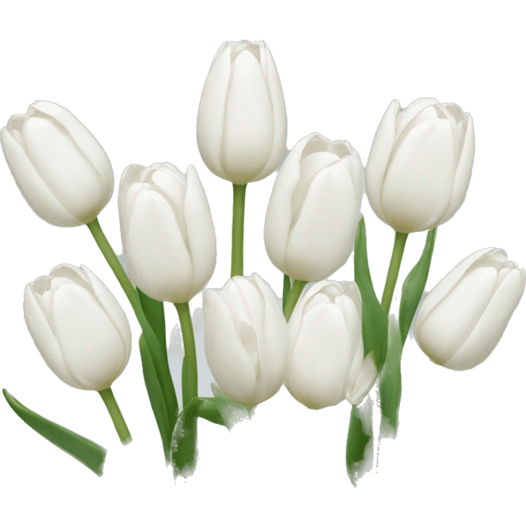 white tulips emoji