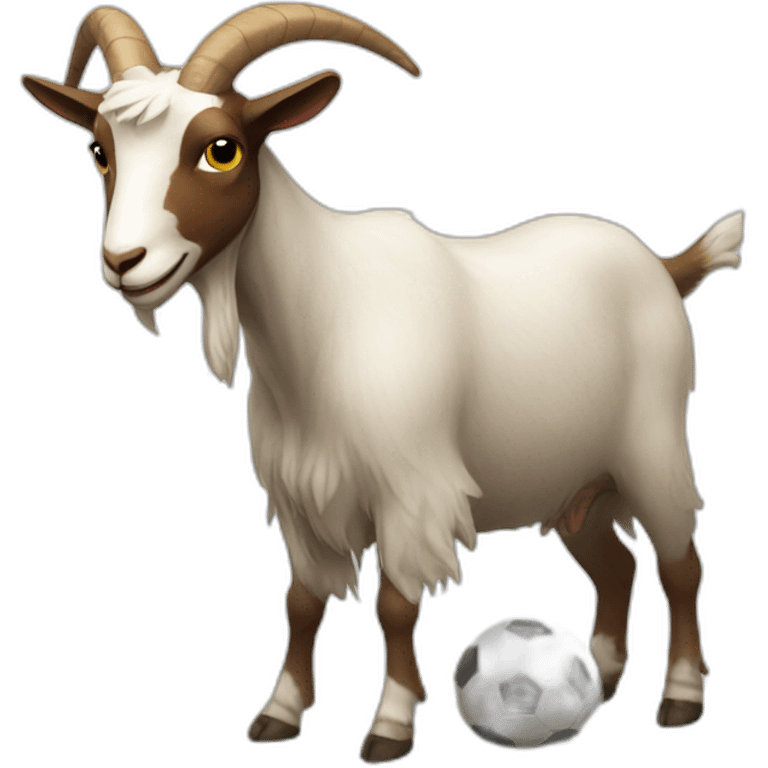 Goat playing football emoji