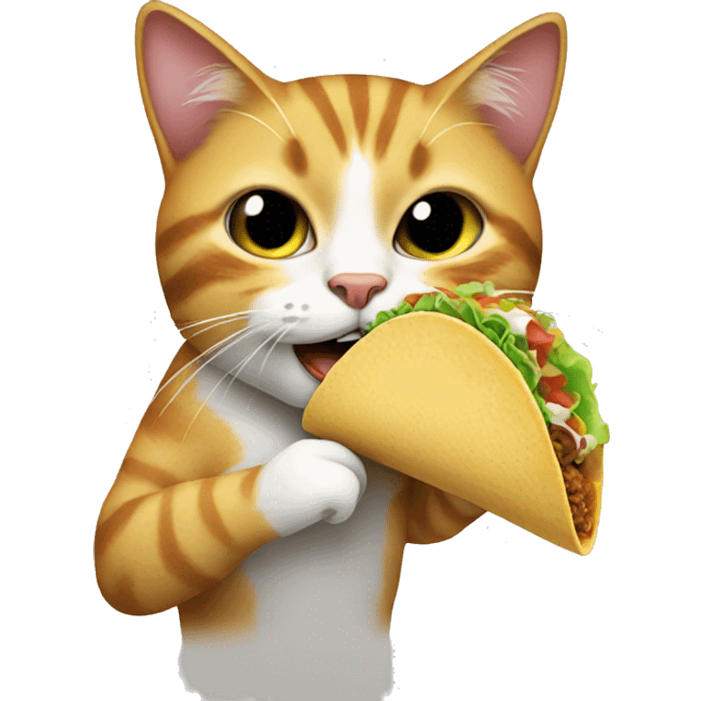 cat eating taco emoji