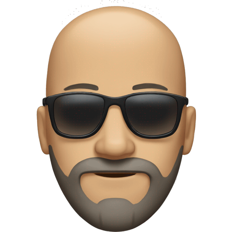 Bald man with beard and sunglasses emoji