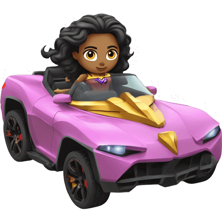  Wonder woman’s feminine features offroad capable long-travel suspension 4x4 racing hypercar  emoji