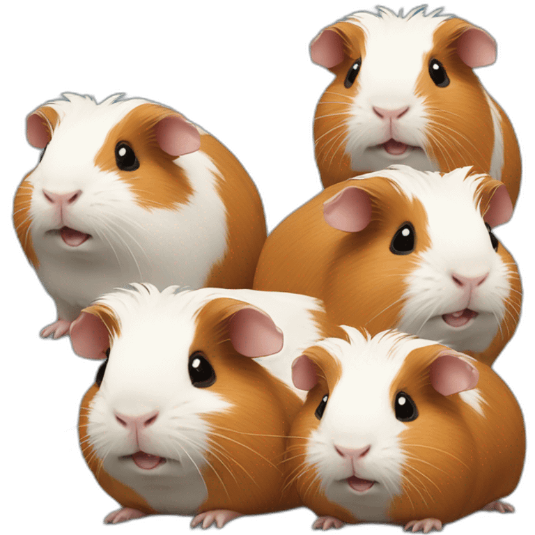 five guinea pigs emoji