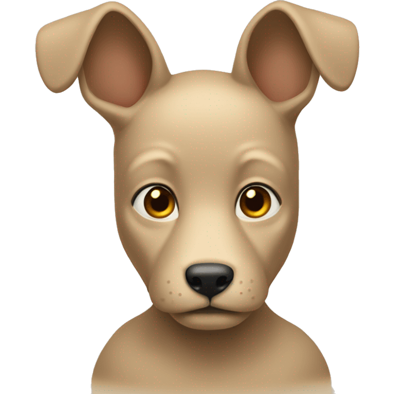 beige gof with beige folded ears emoji