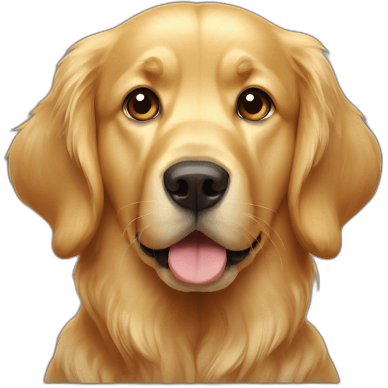 Golden retriever with judgy look emoji