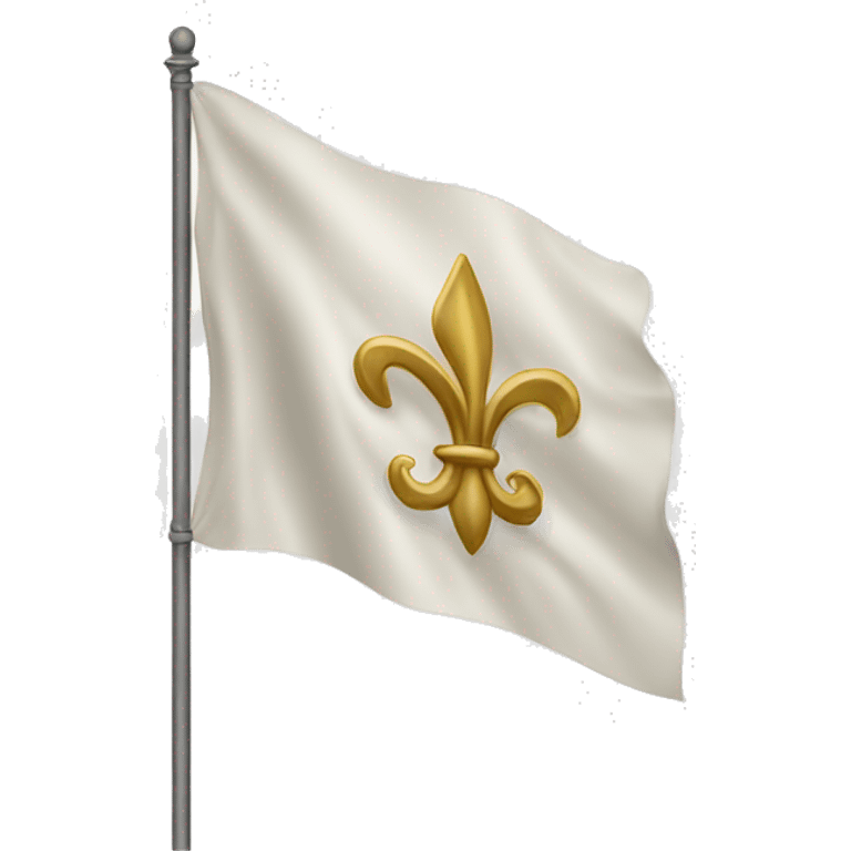 white flag with fleur de lis emoji