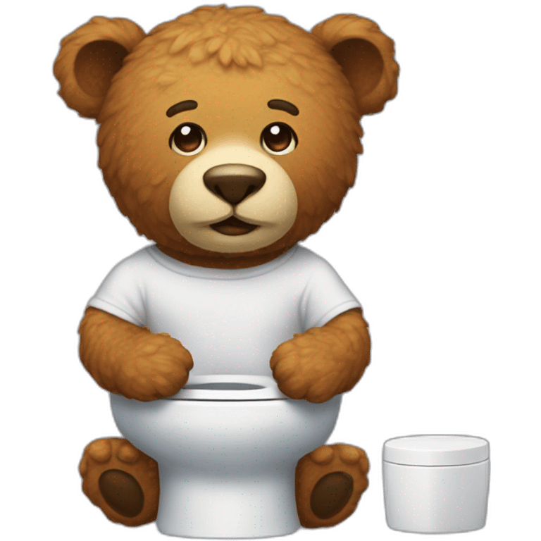 Nounours au toilette  emoji