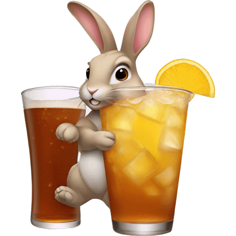 Bunny with a drink emoji