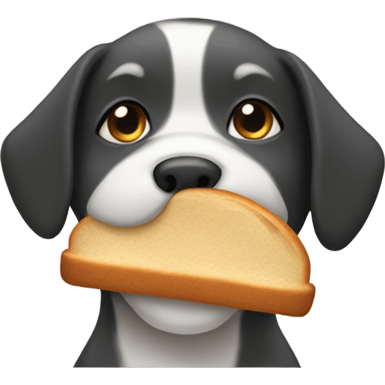 dog eating  bread emoji