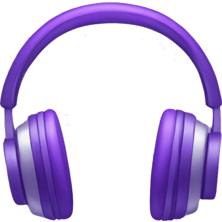 Headphone with purple bows emoji