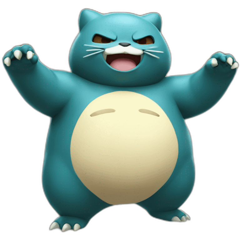 Snorlax playing pokemon emoji