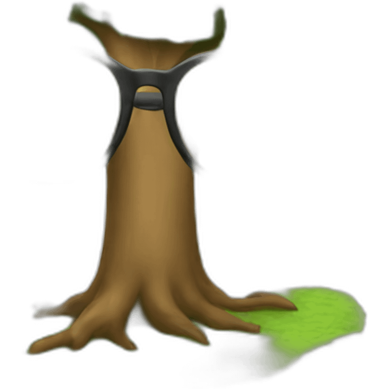 friendly tree with nerd glasses emoji