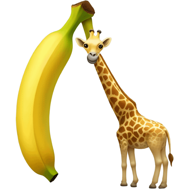 large banana with monkey slapping a giraffe armpit emoji